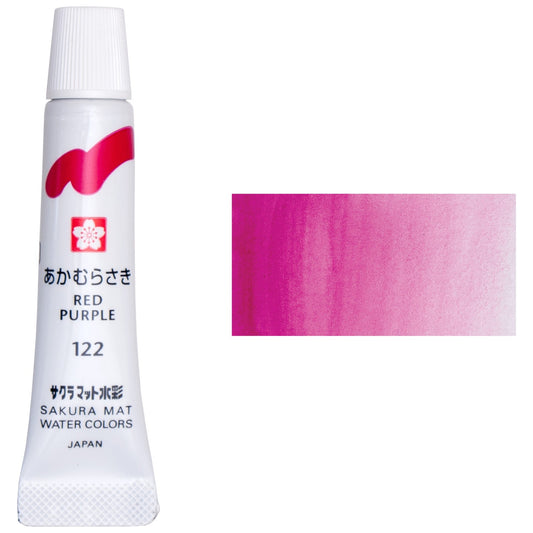AQUARELA SAKURA MAT 5ML 122 PURPURA VERMELHO