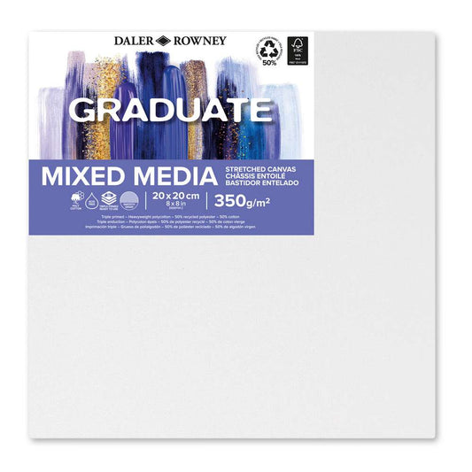 TELA DALER ROWNEY GRADUATE MIXED MEDIA CANVAS 20X20CM 350G