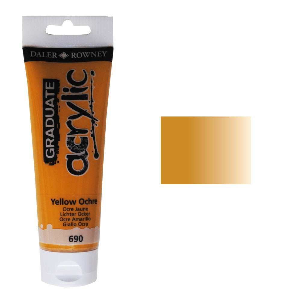 ACRILICA DALER ROWNEY GRADUATE 120ML 690 YELLOW OCHRE