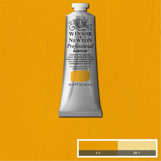 ACRILICA WINSOR NEWTON PROFISSIONAL 60ML 464 CADMIUM YELLOW DEEP ROW S3