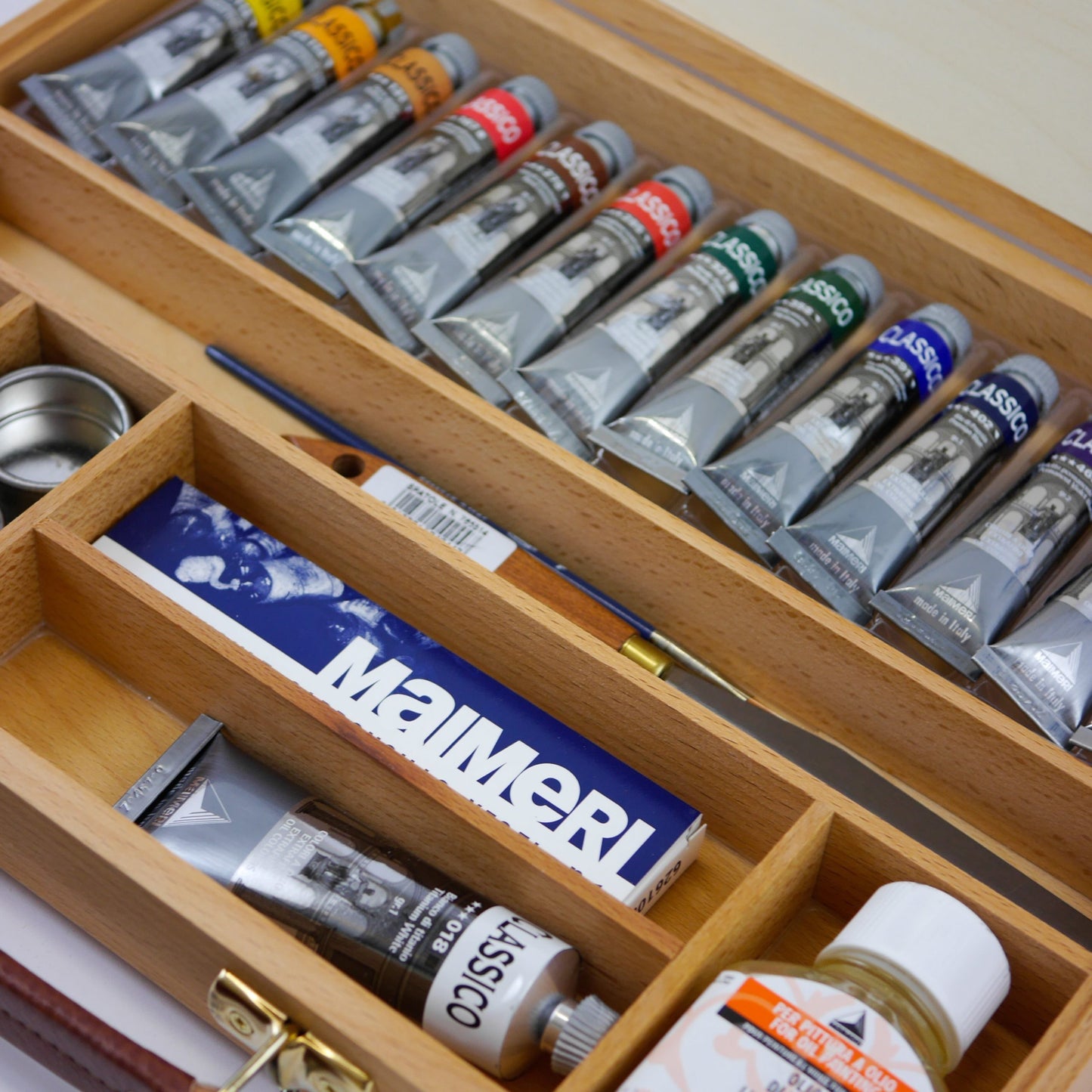 ESTOJO OLEO MAIMERI CLASSICO BEECHWOOD BOX 14 TBS 25X35CM