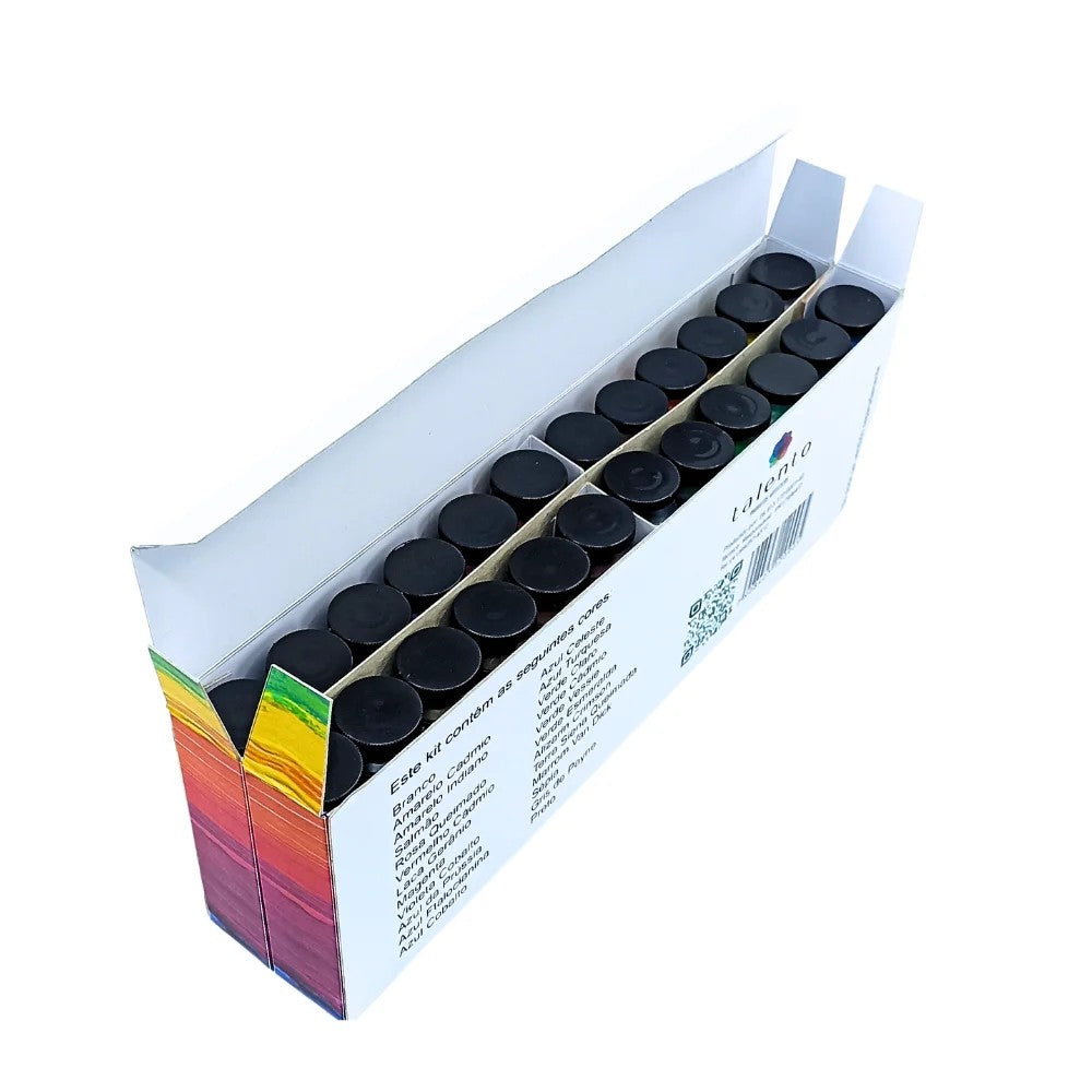 ESTOJO ACRILICA TALENTO 20ML 24 CORES