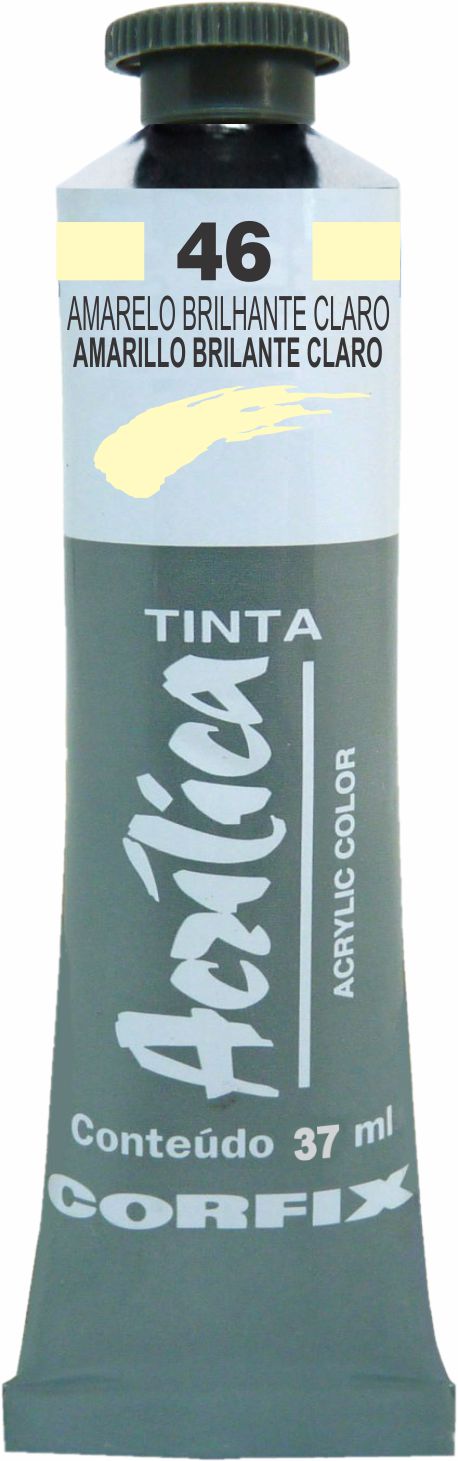 ACRILICA CORFIX 37ML 46 AMARELO BRILH.CLARO
