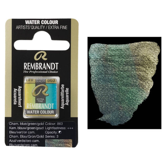 AQUARELA TALENS REMBRANDT HALF PAN 863 CHAMELEON BLUE/GREEN/GOLD S3