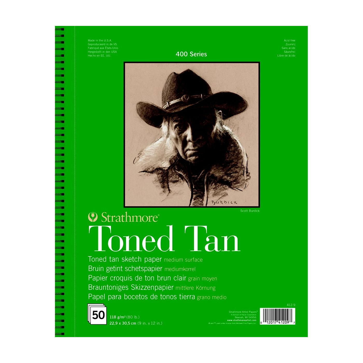 BLOCO STRATHMORE 400 SERIES TONED TAN SKETCH 22X30 118G 50FL