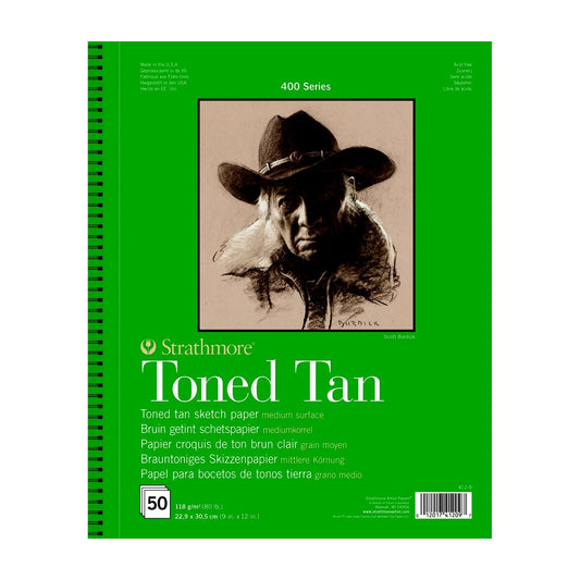 BLOCO STRATHMORE 400 SERIES TONED TAN SKETCH 22X30 118G 50FL