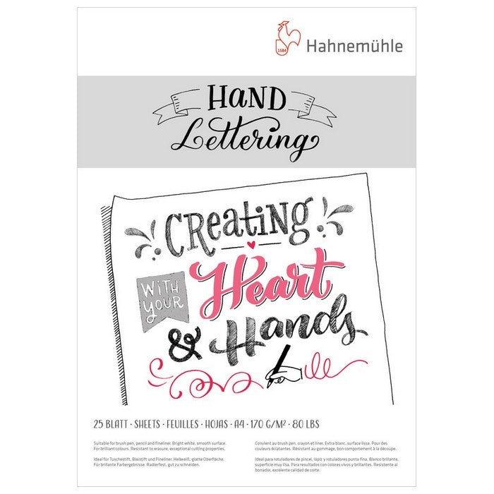 BLOCO HAHNEMUHLE HAND LETTERING 170g/m2 A4 25 FLS