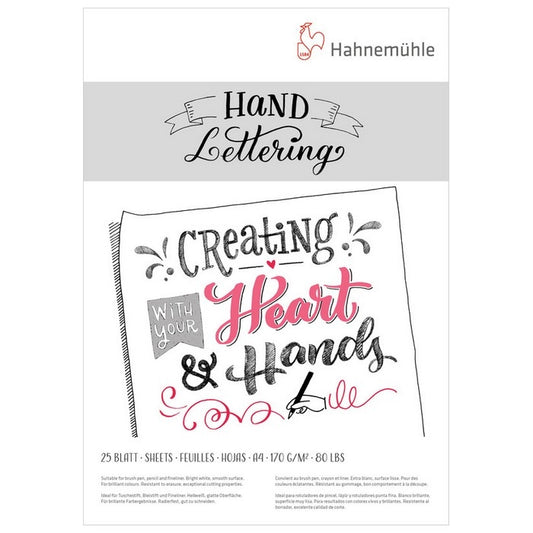 BLOCO HAHNEMUHLE HAND LETTERING 170g/m2 A4 25 FLS