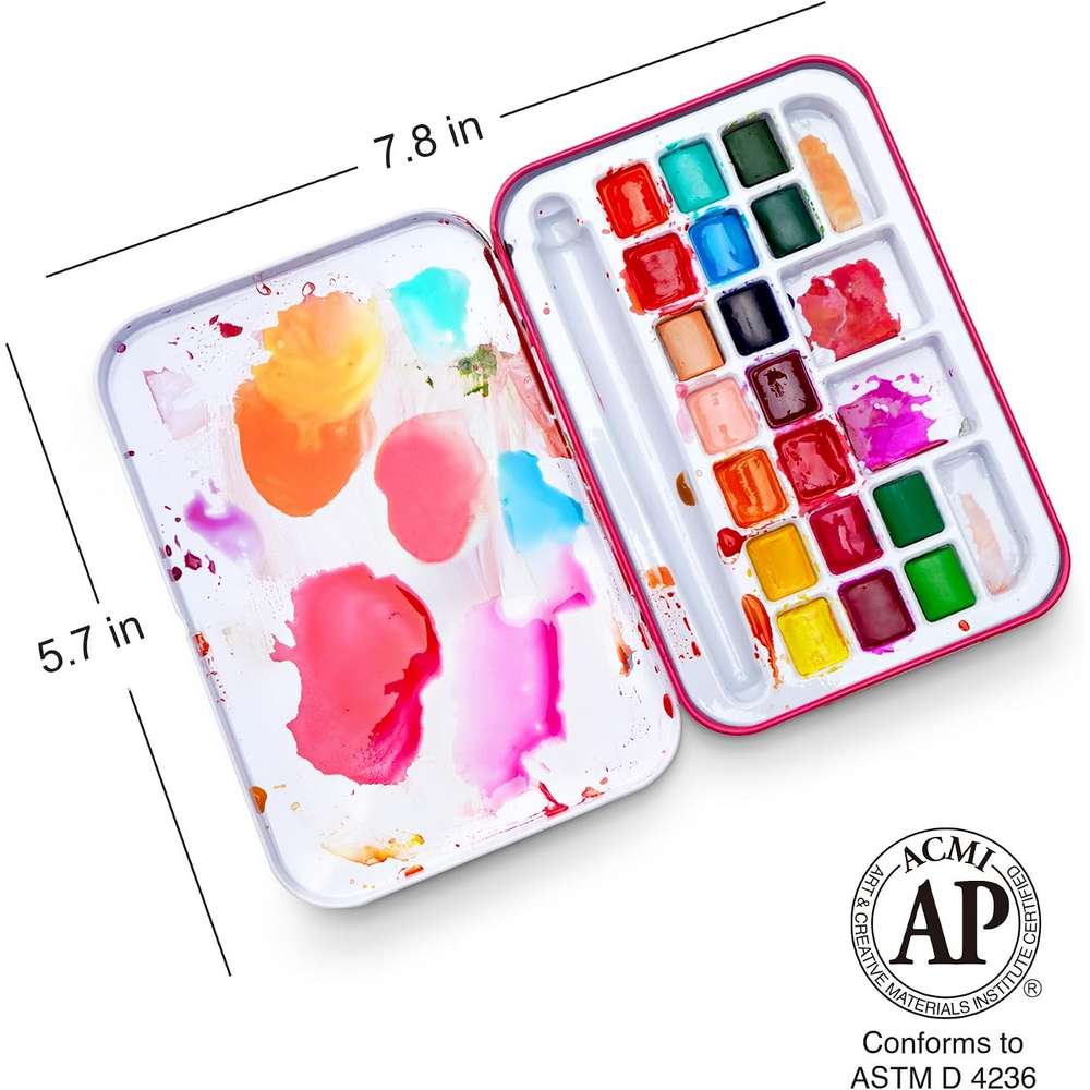 AQUARELA PHOENIX AUREOU 18 CORES PASTILHA FLORAIS AW18SM T-301