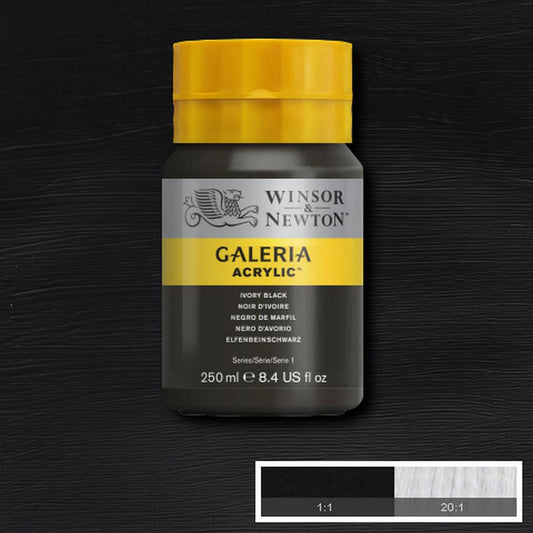 ACRILICA WINSOR NEWTON GALERIA 250ML 331 IVORY BLACK