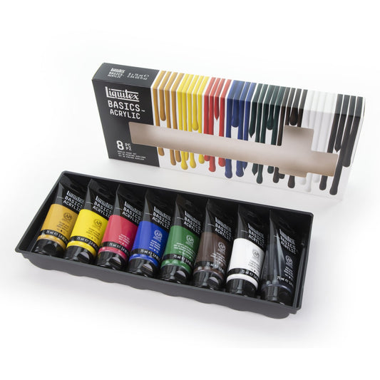 ACRILICA LIQUITEX BASICS ESTOJO 08 CORES 075ML 3699396