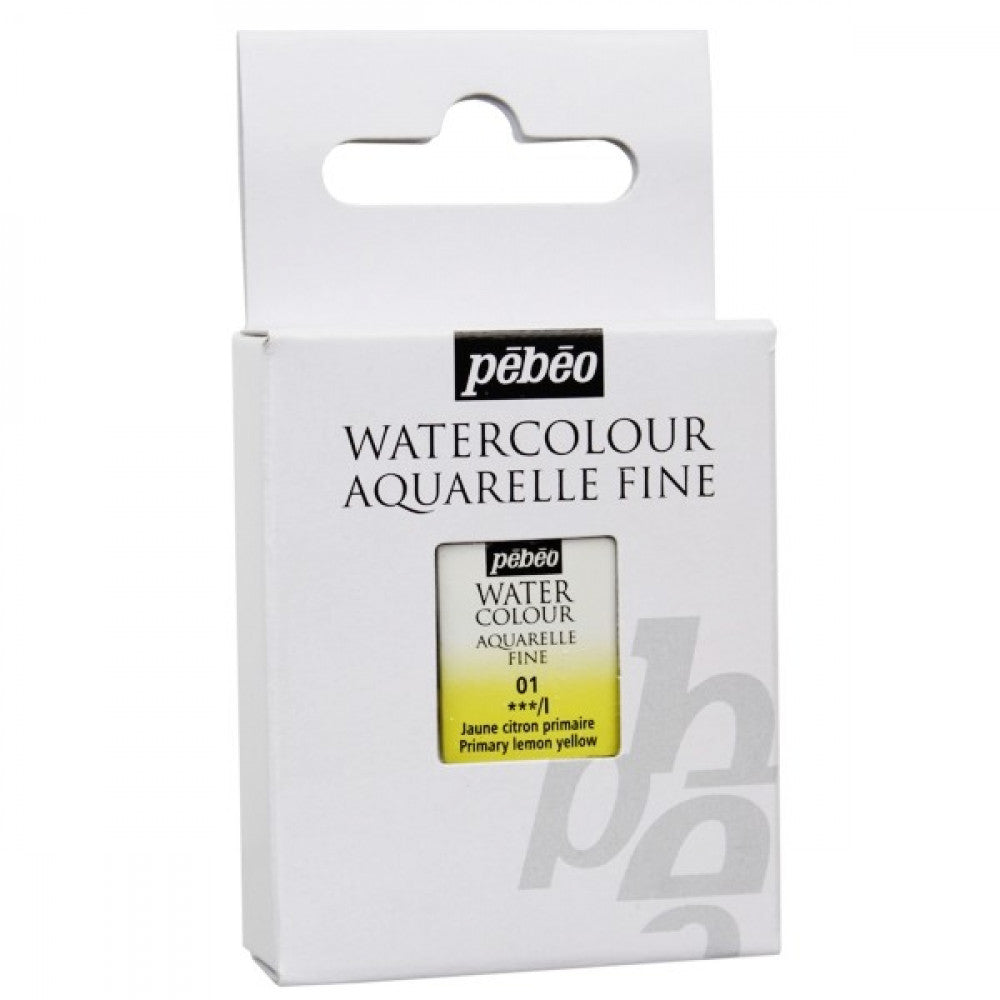 AQUARELA PEBEO HALF PAN 01 AMARELO LIMAO