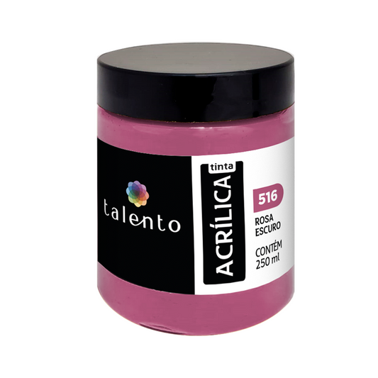 ACRILICA TALENTO 250ML 516 ROSA ESCURO