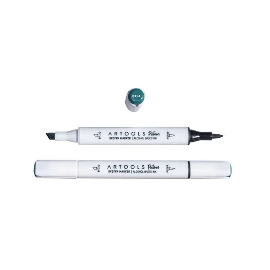 MARCADOR ARTOOLS PICTOM PONTA DUPLA VERT FONCE (B754)