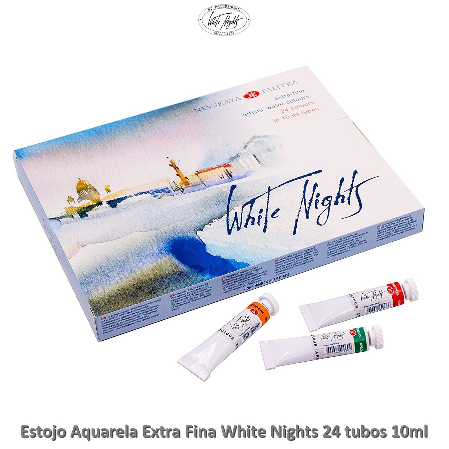ESTOJO AQUARELA WHITE NIGHTS 24 TUBOS 10ML 19411228