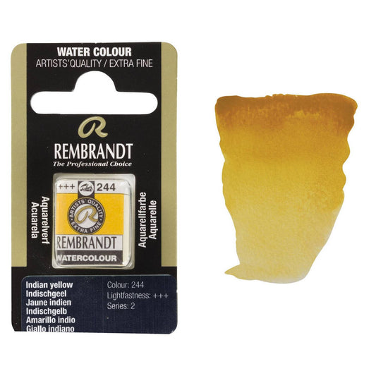 AQUARELA TALENS REMBRANDT HALF PAN 244 INDIAN YELLOW S2