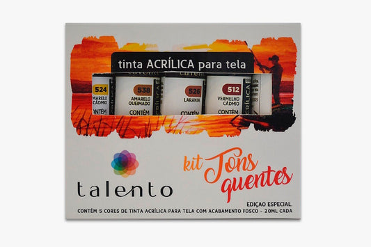 ESTOJO ACRILICA TALENTO 20ML 05 TONS QUENTES