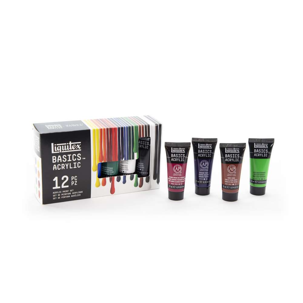 ESTOJO ACRILICA LIQUITEX BASICS C/ 12 22ML 3699403 (ANT 353)