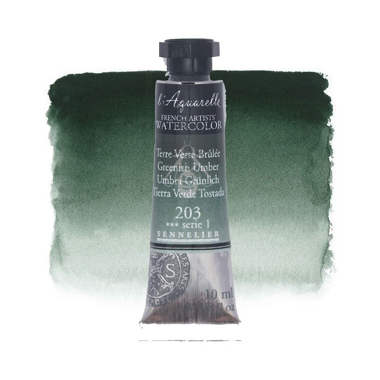 AQUARELA SENNELIER L'AQUARELLE 203 GREENISH UMBER 10ML S1