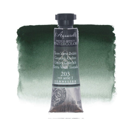 AQUARELA SENNELIER L'AQUARELLE 203 GREENISH UMBER 10ML S1