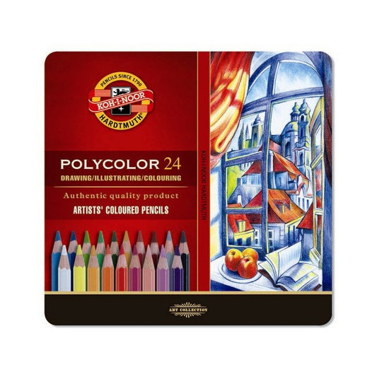 ESTOJO LAPIS COR KOH-I-NOOR POLYCOLOR 24 CORES 3824