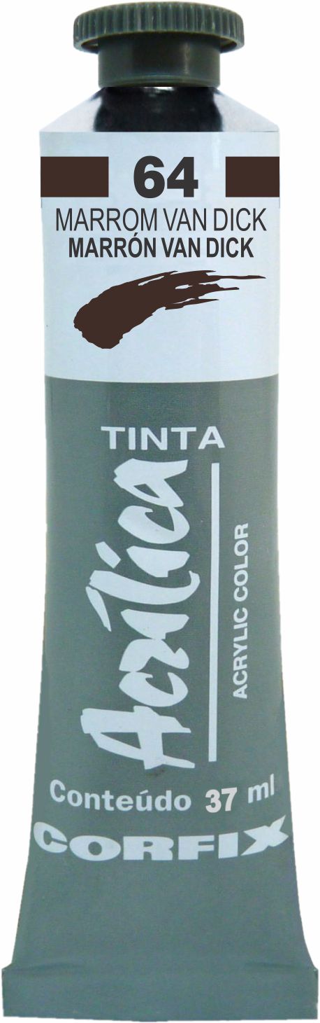 ACRILICA CORFIX 37ML 64 MARROM VAN DICK