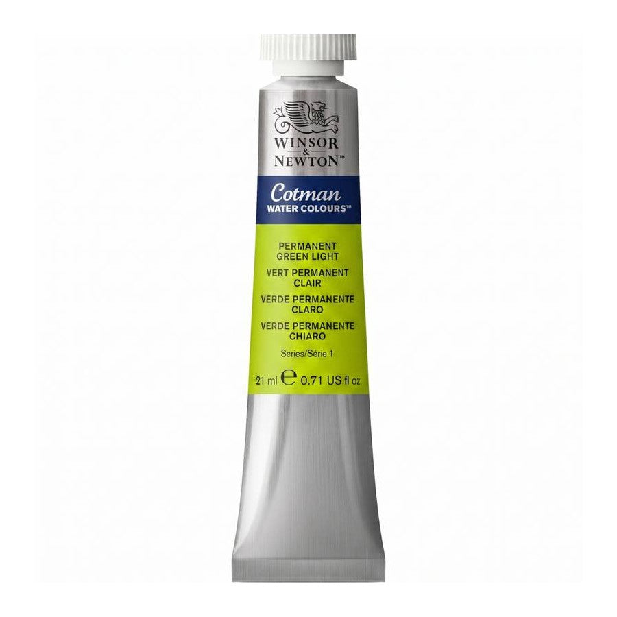 AQUARELA WINSOR NEWTON COTMAN 21ml PERMANENT GREEN LIGHT 0307483