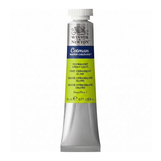 AQUARELA WINSOR NEWTON COTMAN 21ml PERMANENT GREEN LIGHT 0307483