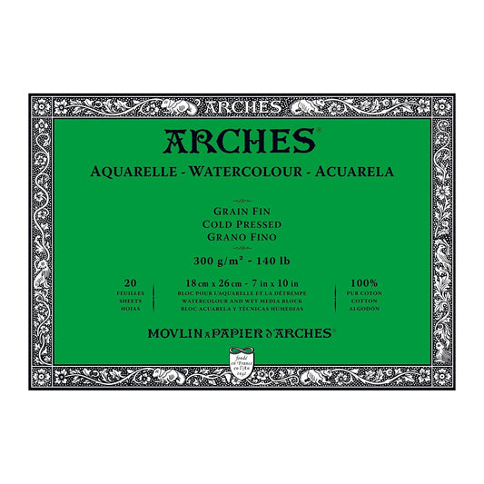 BLOCO ARCHES FIN (COLD PRESS) 300G/M2 18X26 20 FOLHAS