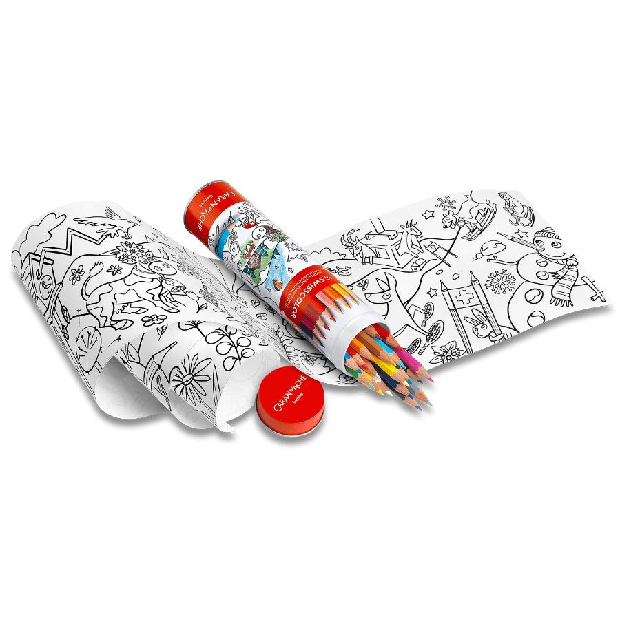 LAPIS AQUARELAVEL CARAN D´ACHE SWISSCOLOR 18 CORES ED LIMITADA