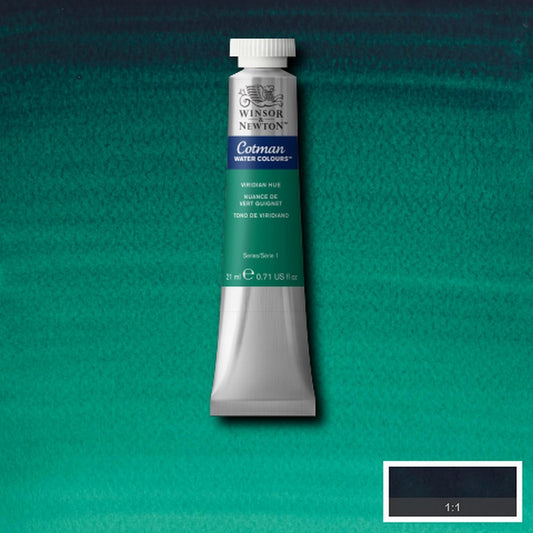 AQUARELA WINSOR NEWTON COTMAN 696 VIRIDIAN 21ml