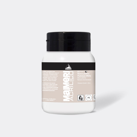 ACRILICA MAIMERI ACRILICO 0500ML 017 PLATINUM WHITE METALICO
