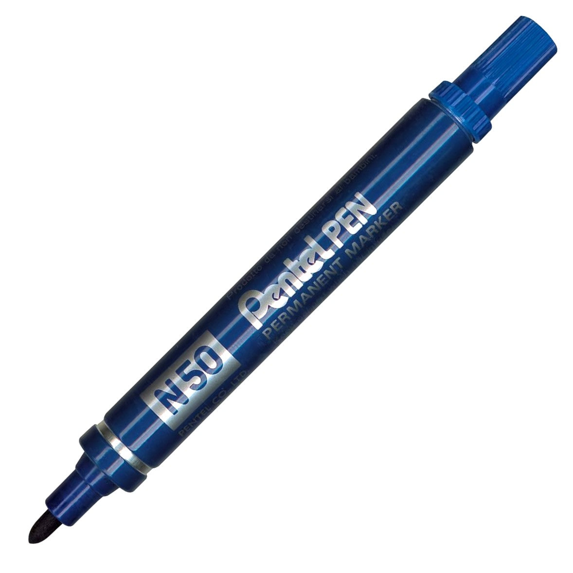 MARCADOR PENTEL PERMANENTE N50 AZUL PONTA REDONDA