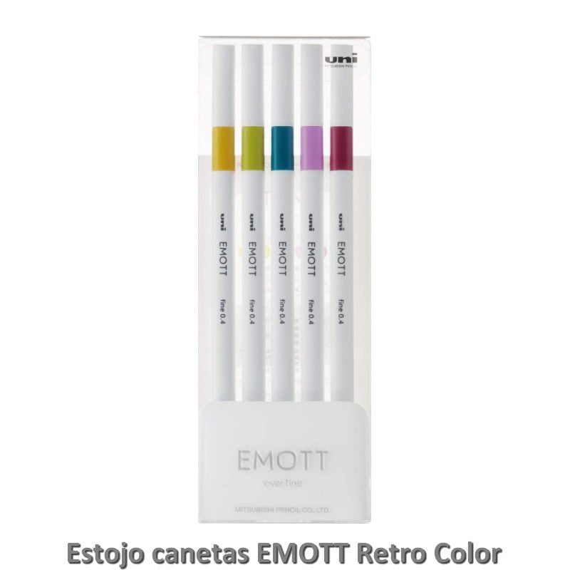 CANETA UNI-BALL EMOTT FINE 0,4MM 05 RETRO COLOR Nº 08