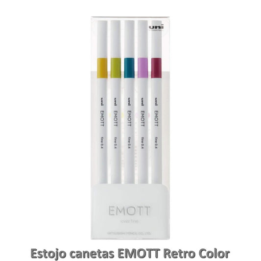 CANETA UNI-BALL EMOTT FINE 0,4MM 05 RETRO COLOR Nº 08