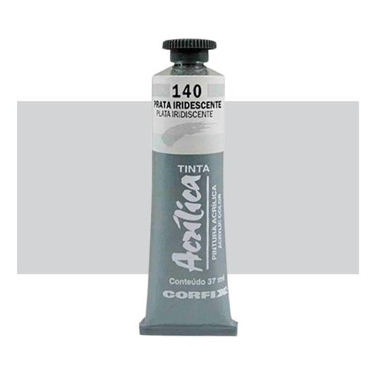 ACRILICA CORFIX METALICA 37ML 140 PRATA