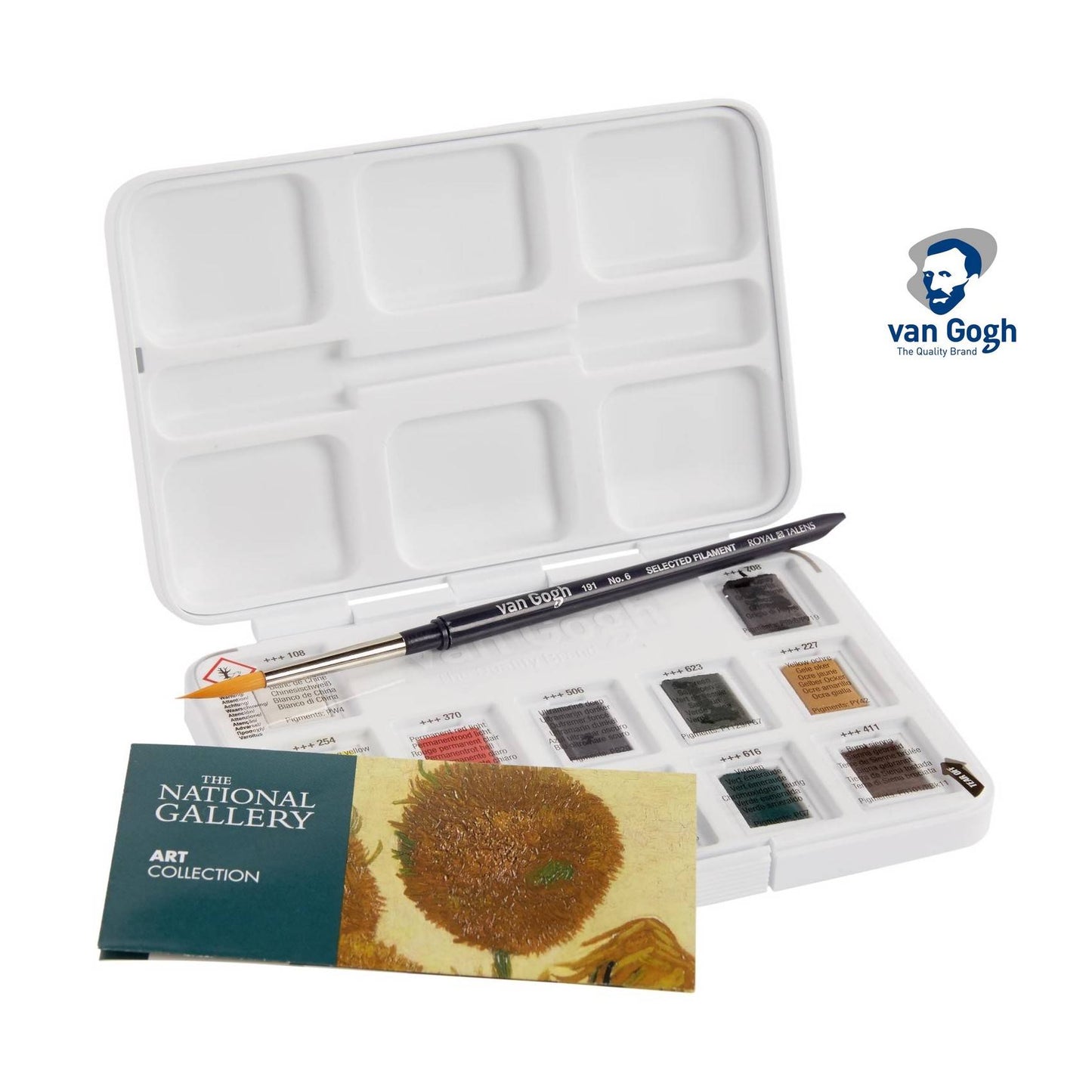 ESTOJO AQUARELA TALENS VAN GOGH 12 HALF PAN NATIONAL GALLERY