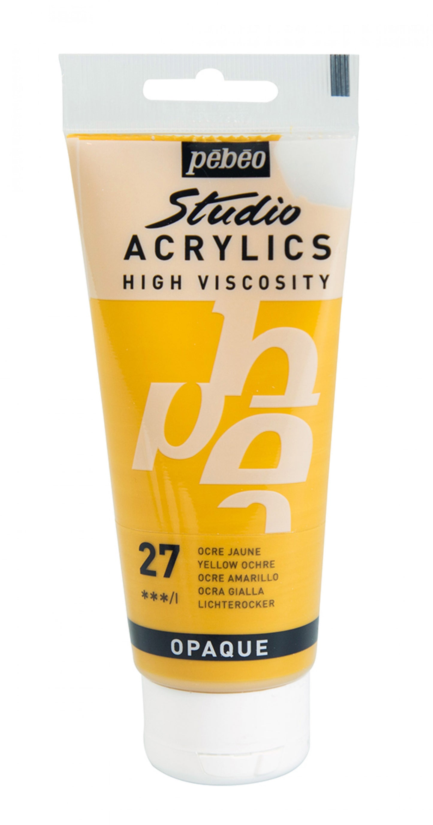 ACRILICA PEBEO STUDIO HV  100ML 27 AMARELO OCRE 831027