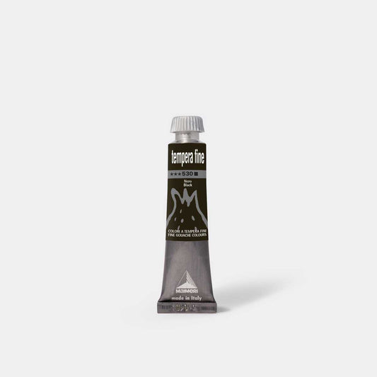 GOUACHE TEMPERA FINE MAIMERI 20ML 530 BLACK