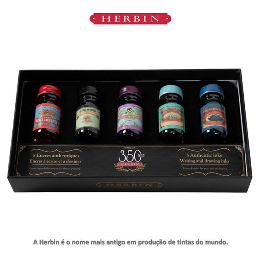 ESTOJO TINTA CALIGRAFIA HERBIN ED 350 ANOS ESTOJO C/5 18900T