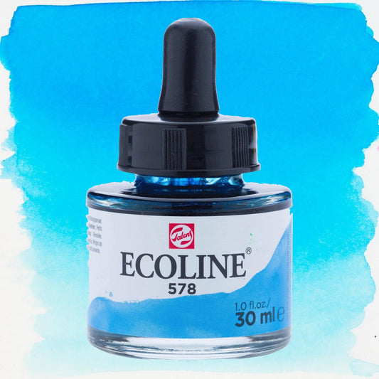 AQUARELA TALENS ECOLINE 30ML 578 SKY BLUE CYAN