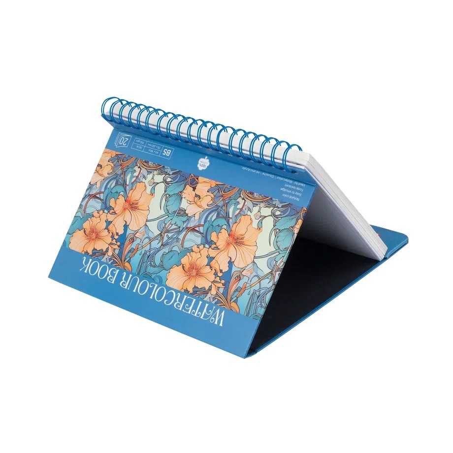 WATERCOLOUR BOOK 100% ALGODÃO 17,5x25 NEVSKAYA PALITRA 300g/m2 BLUE ESPIRAL