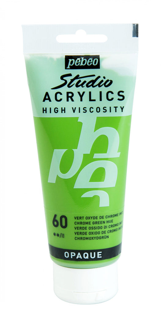 ACRILICA PEBEO STUDIO HV  100ML 60 VERDE CROMO IMITAÇÃO 831060