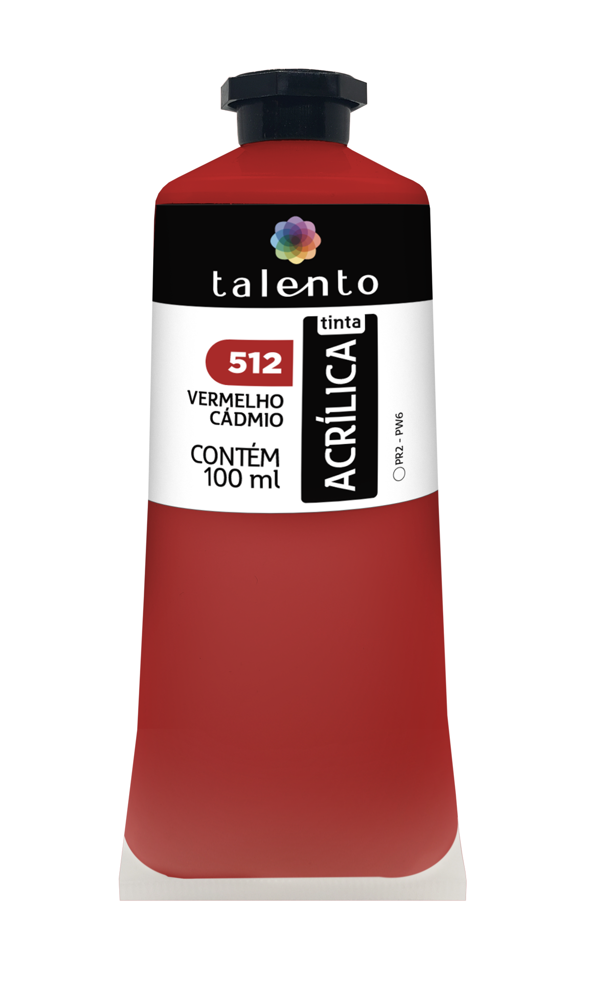 ACRILICA TALENTO 100ML 512 VERMELHO CADMIO