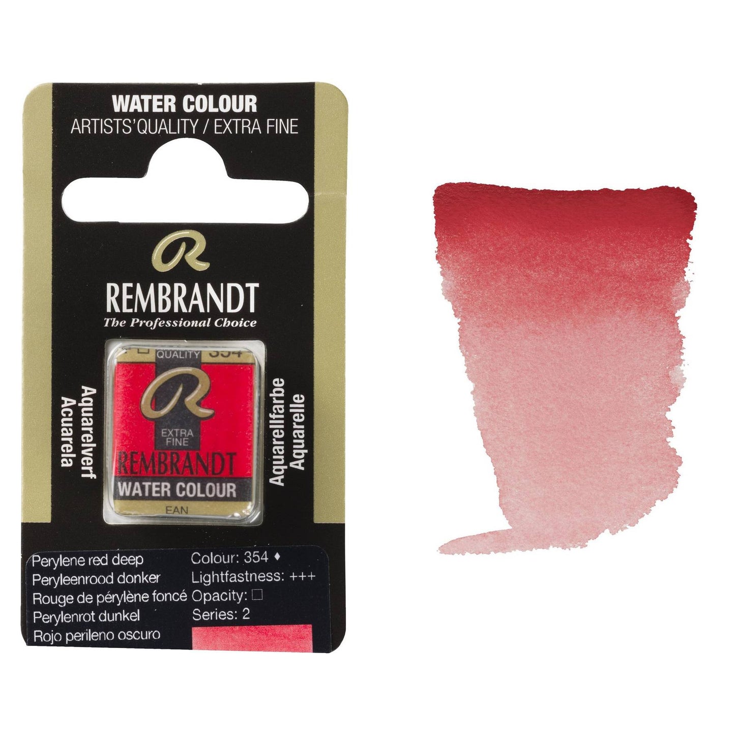 AQUARELA TALENS REMBRANDT HALF PAN 354 PERYLENE RED DEEP S2