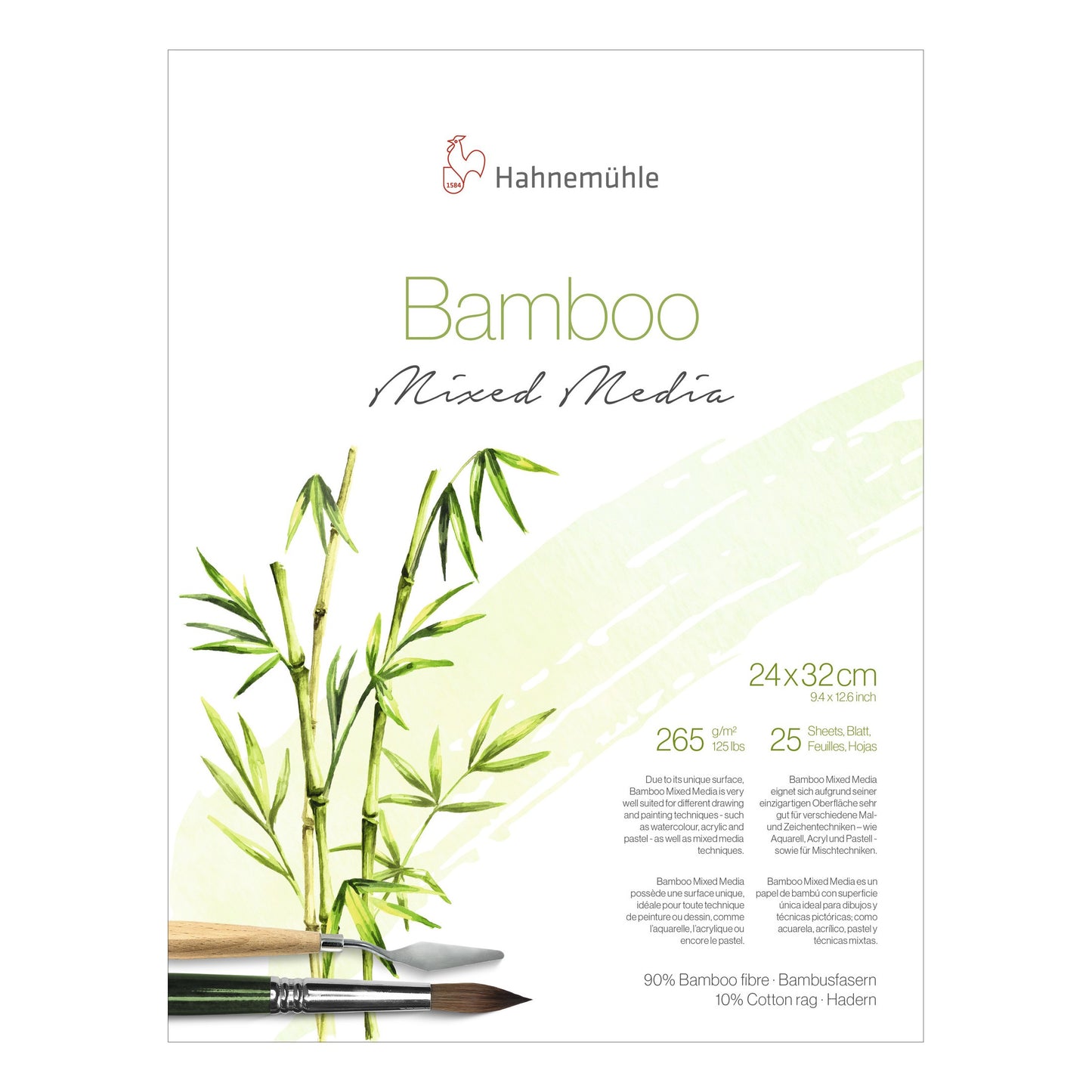 BLOCO HAHNEMUHLE BAMBOO 265g/m2 24X32 25 FOLHAS