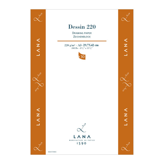 BLOCO LANA DESSIN A3 220g/m2 30 FOLHAS