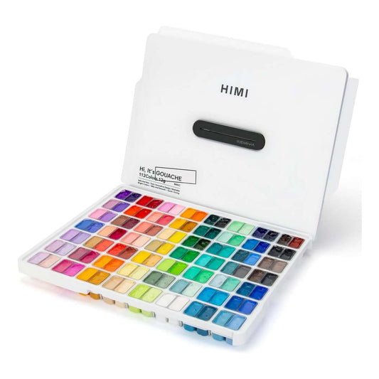ESTOJO GOUACHE HIMI 112 CORES 12ML ESTOJO BRANCO TST114