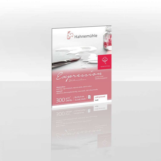 BLOCO HAHNEMUHLE EXPRESSION 300g/m2 GRANA FINA 08X10,5cm 12F