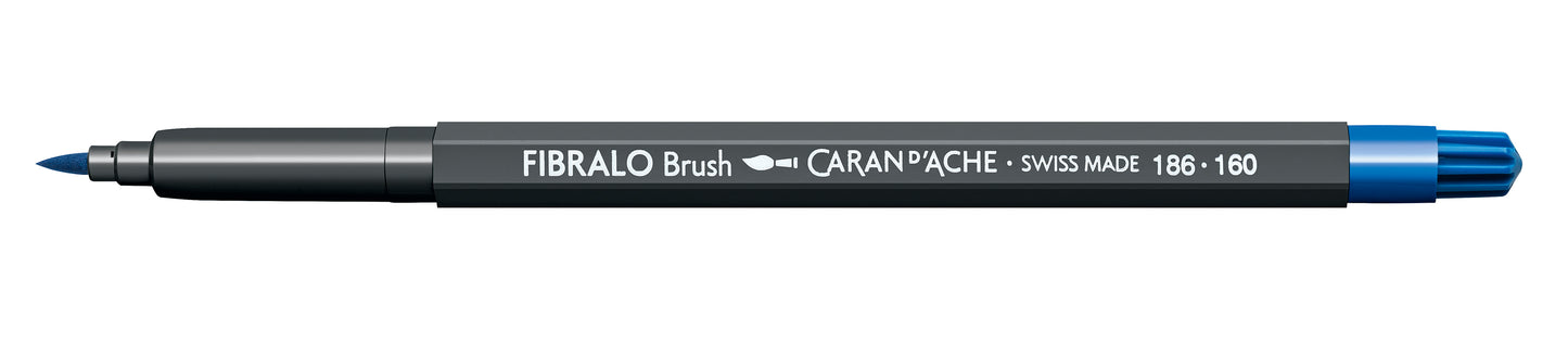 CANETA FIBRALO BRUSH 160 AZUL ESCURO 186160